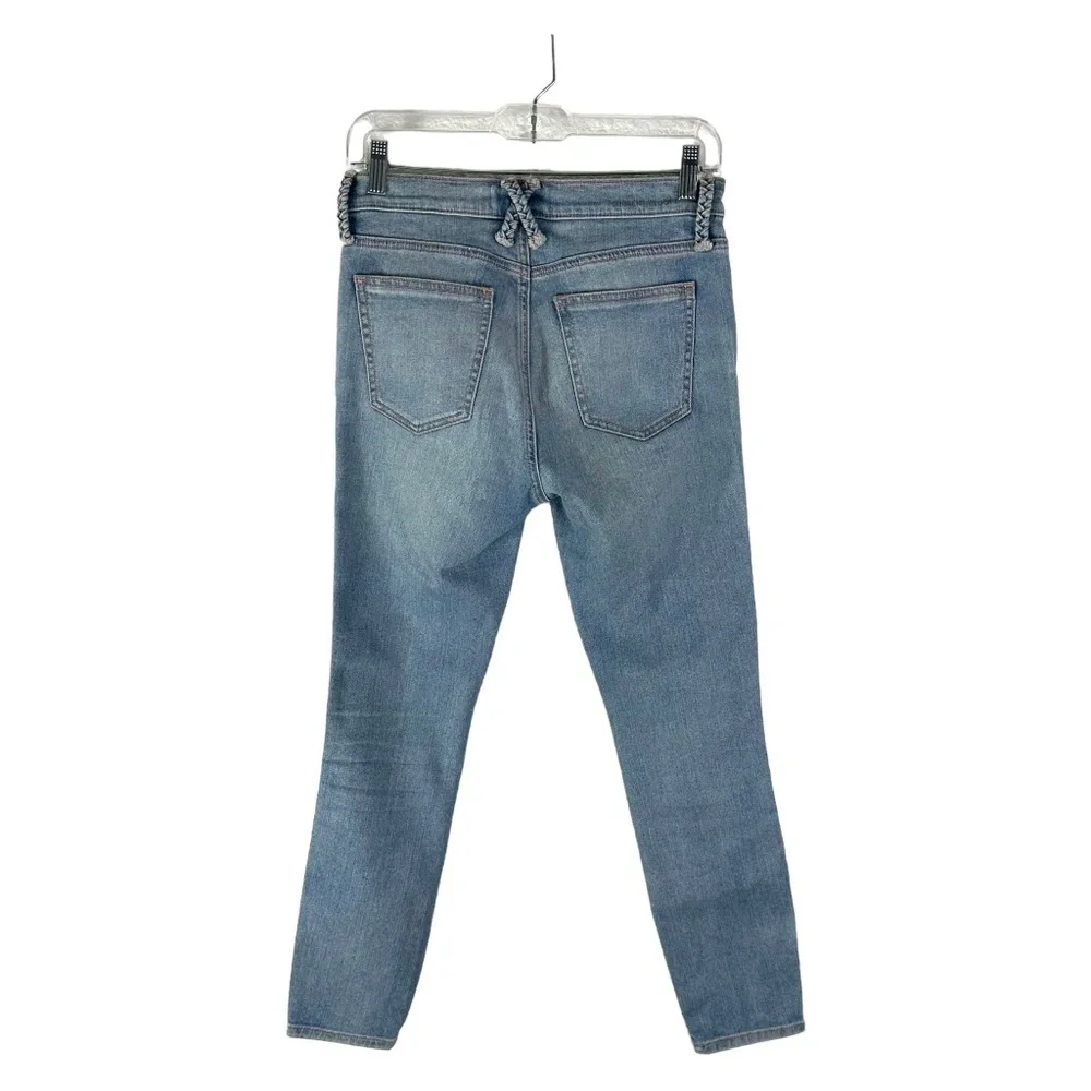 Current Elliott The Braided Caballo High Waist Stiletto Jeans Poolside SZ 26